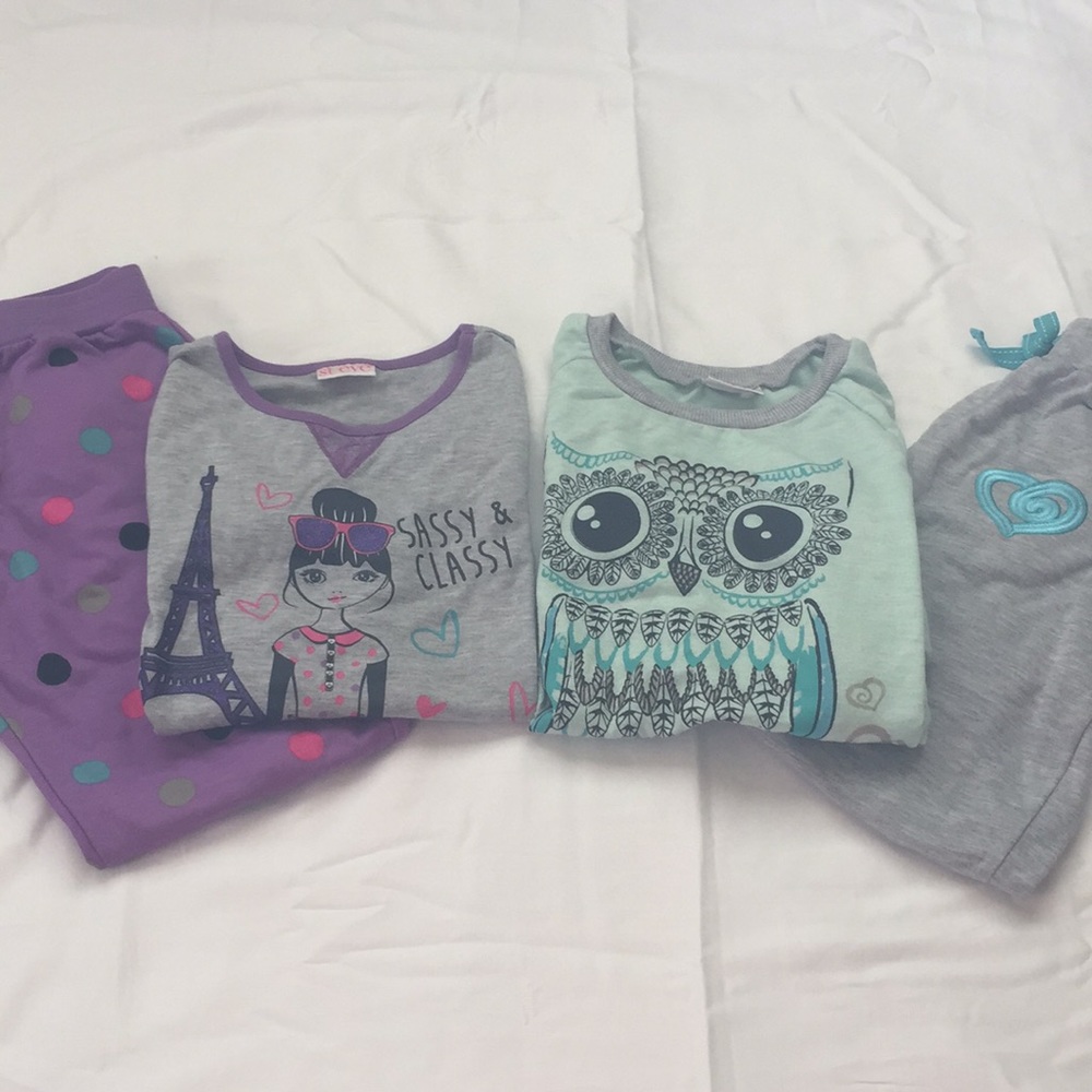 Steve Girls’ Pajama Set, M (10/12), bundle of 2